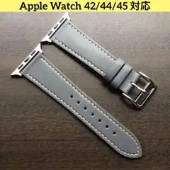 【42/44/45mm】本革Apple Watch用ベルト・バンド グレー