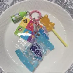 じゃらキー　お菓子　あめ玉　じゃらじゃらキーホルダー