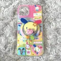 ウサハナ　iPhone13ケース　スマホリング付き