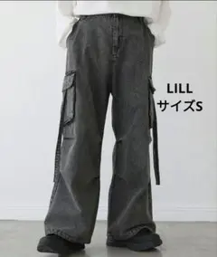 LILL ヴィンテージライクデニム　デニムカーゴパンツ　サイズS