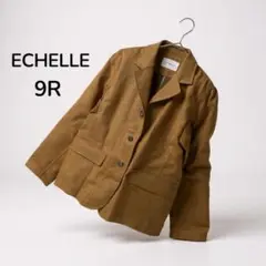 ECHELLE テーラードジャケット 9R ブラウン ウール混 シンプル 通勤