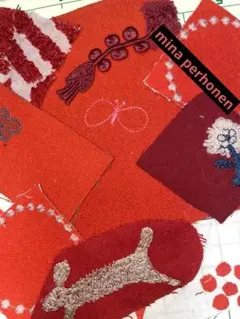 ミナペルホネン　ハギレセット❣️希少入り❣️赤