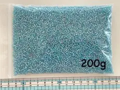 ★処分価格　丸小ビーズ　水色　ライトブルーAB 大量ビーズ　200g