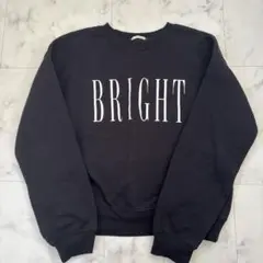 GUブラック BRIGHT プリント トレーナー