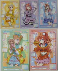 五等分の花嫁 一花 二乃 三玖 四葉 五月 ポストカード コンプ 配信者なりきり