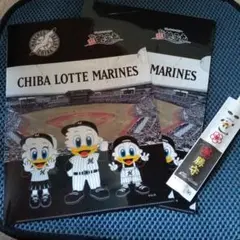 千葉ロッテマリーンズクリアファイル 2枚＆割り箸セット銚子丸イベントグッズ
