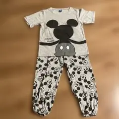 Disney ミッキーマウス 半袖パジャマ 上下セット 140cm グレー