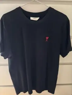 ami 黒 Tシャツ ハートとA刺繍