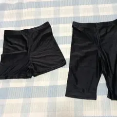黒のショートパンツとハーフパンツセット