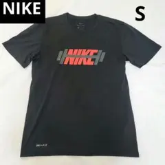 NIKE ナイキ ロゴTシャツ メンズ S 黒 ブラック ドライフィット
