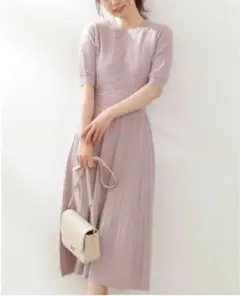 PROPORTION BODY アイレットシアープリーツニットワンピース