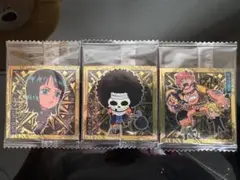 ワンピースマンチョコ シール3枚セット（ロビン・ブルック・ビック量産帝）未開封