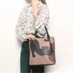 猫シルエットトートバッグ