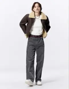 ジーユー　GU コーデュロイバギーパンツ グレー　XXL 完売品