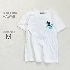 【フララニハワイ】刺繍Tシャツ 半袖 綿100 カジュアル ラフ ビーチ【M】