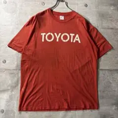 90s USA製 TOYOTA ロゴTシャツ 赤 JERZEES