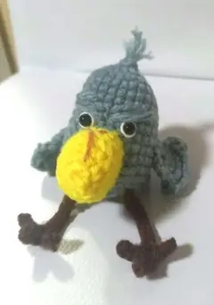 ハンドメイド　ハシビロコウ　あみぐるみ キーホルダー
