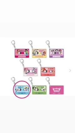 パワーパフ ガールズ シークレットカセットテープ風キーホルダー　バブルス