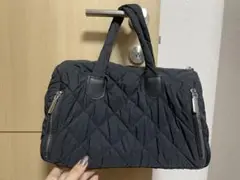 ブラック キルティング トートバッグ