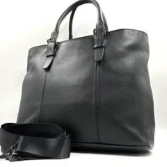 美品 COLE HAAN トートバッグ 2way トライボロ レザー ブラック