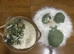 ニューボーンフォト衣装 ＋手編み風かご等セット【へび】