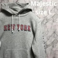 Majestic ヤンキース パーカー プルオーバー L 袖プリント