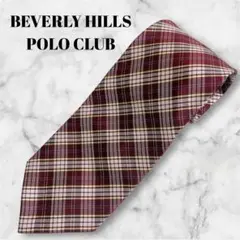 BEVERLY HILLS POLO CLUB ネクタイ　チェック 赤　パーティ