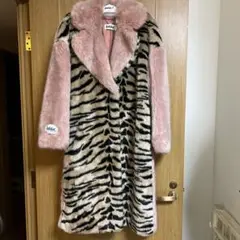 jakke KELLY タイガー柄 フェイク ファーコート