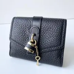 Chloé クロエ 三つ折り財布 Aby 南京錠 トリフォールドウォレット