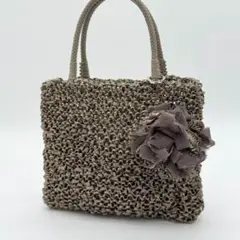 【美品】ANTEPRIMA ワイヤーバッグ ハンドバッグ リボン 編み込み