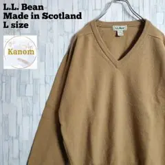 【古着】エルエルビーン スコットランド製 ニット ラムウール セーター L
