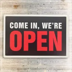 新品未使用　雑貨　カフェバー　店舗　飲食店　インテリア　ブリキ看板　 OPEN