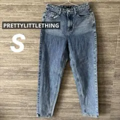 PRETTYLITTLETHING◎momジーンズハイウエストデニム美品海外古着