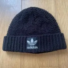 adidas 黒 ニット帽 フリーサイズ