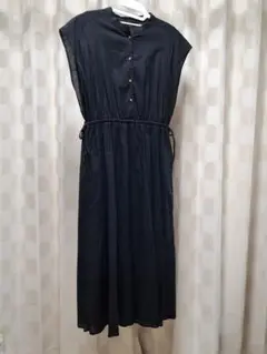 Rasso ノースリーブ ロングワンピース 黒