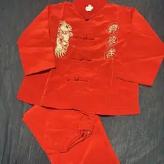 100%シルクチャイナ上下セット