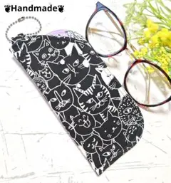 メガネケース ❦キャットパラダイス❦パープル❦猫❦