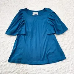 新品＊n'Or LABEL＊フレアスリーブ　プリーツカットソー　ブラウス