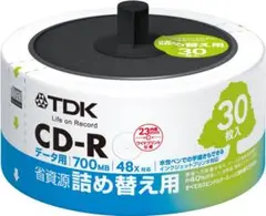 ✨10%OFF✨TDK データ用CD-R 詰め替え用 30枚入り リフィルパック