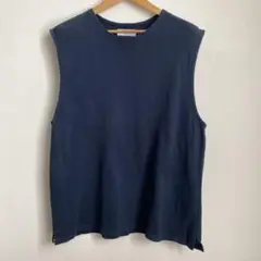 marka メッシュ ノースリーブ ベスト ダークブルー