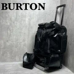 激レア 廃盤 BURTON 大型 キャリーケース クロコ調 2輪 ブラック