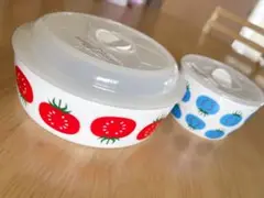 【新品】トマト陶器タッパートレイ入れ物二つセットまとめて