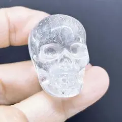 【天然石】クリスタル（水晶）スカル◆骸骨 置物