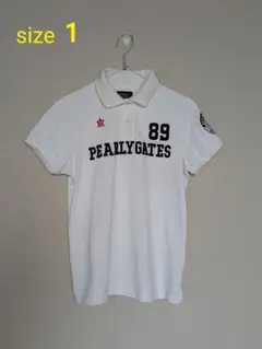PEARLY GATES ポロシャツ サイズ1 ホワイト