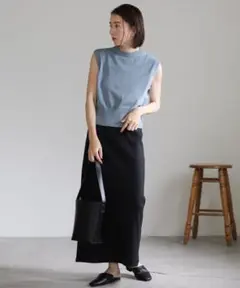 SELECT MOCA バックデザインノースリーブニット