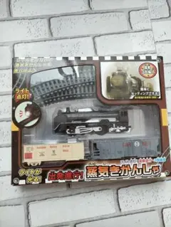ライトが光る蒸気機関車
