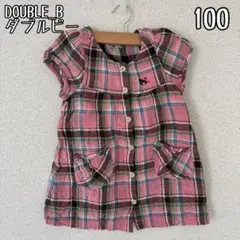 DOUBLE_B 半袖ワンピース 100