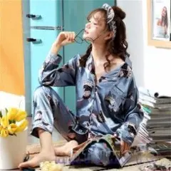 パジャマ ルームウェア シルク レデイース 上下セット 春夏用 前開き お揃い