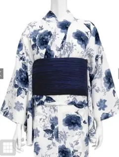 水彩花柄浴衣セット[gi1519] アイボリー　tu399