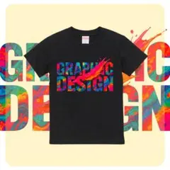 グラフィックデザイン Tシャツ 黒